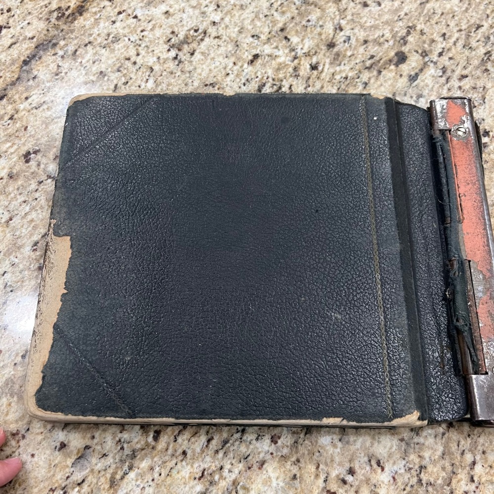 Vintage Wilson Jones Company Ledger Binder Black FauxLeather Metal Locking Spine - Picture 5 of 9
